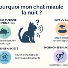 Un chat qui miaule la nuit peut avoir faim, s'ennuyer, être stressé ou avoir des hormones en action. Il réclame attention ou nourriture.