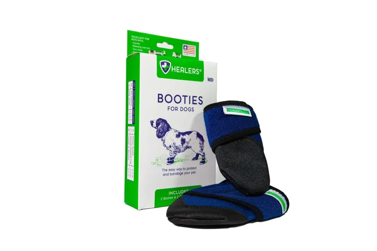 Boots Healers pour chiens, idéales pour protéger un coussinet chien à vif ou blessé.